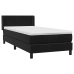 Cama box spring con colchón cuero sintético negro 80x210 cm