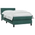 Cama box spring con colchón terciopelo verde oscuro 80x210 cm