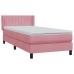 Cama box spring con colchón terciopelo rosa 80x210 cm