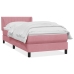 Cama box spring con colchón terciopelo rosa 90x210 cm