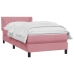 Cama box spring con colchón terciopelo rosa 90x220 cm