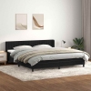 Cama box spring con colchón terciopelo negro 180x220 cm