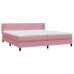 Cama box spring con colchón terciopelo rosa 180x220 cm