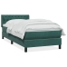 Cama box spring con colchón terciopelo verde oscuro 90x210 cm