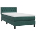 Cama box spring con colchón terciopelo verde oscuro 90x210 cm