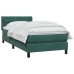 Cama box spring con colchón terciopelo verde oscuro 100x210 cm