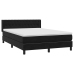 Cama box spring con colchón terciopelo negro 140x210 cm