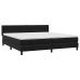 Cama box spring con colchón terciopelo negro 180x210 cm