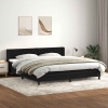 Cama box spring con colchón terciopelo negro 180x210 cm