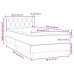 Cama box spring con colchón terciopelo azul oscuro 80x220 cm