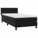 Cama box spring con colchón terciopelo negro 100x210 cm