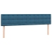 Cama box spring con colchón terciopelo azul oscuro 180x210 cm