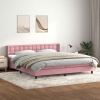 Cama box spring con colchón terciopelo rosa 180x210 cm