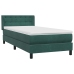 Cama box spring con colchón terciopelo verde oscuro 100x220 cm