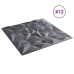 Paneles de pared 12 uds XPS amatista gris 50x50 cm 3 m²