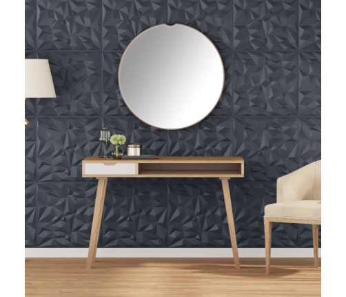 Paneles de pared 12 uds XPS amatista gris 50x50 cm 3 m²