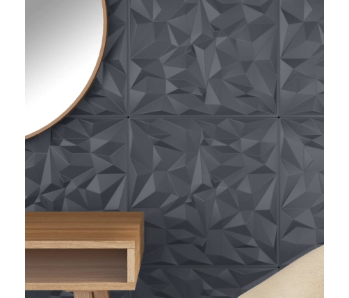 Paneles de pared 24 uds XPS amatista gris 50x50 cm 6 m²