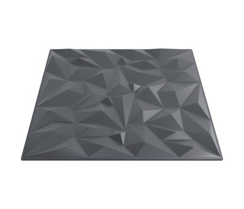 Paneles de pared 24 uds XPS amatista gris 50x50 cm 6 m²