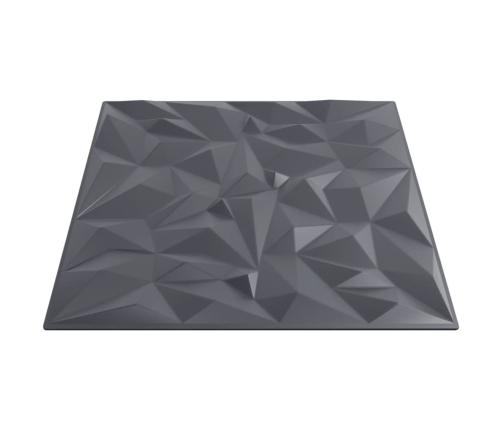 Paneles de pared 48 uds XPS amatista gris 50x50 cm 12 m²