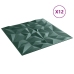 Paneles de pared 12 uds XPS amatista verde 50x50 cm 3 m²