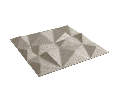 Paneles de pared 12 uds XPS diamante Beton 50x50 cm 3 m²