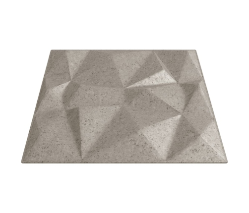 Paneles de pared 12 uds XPS diamante Beton 50x50 cm 3 m²