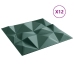 Paneles de pared 12 uds XPS diamanteverde 50x50 cm 3 m²