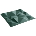 Paneles de pared 12 uds XPS diamanteverde 50x50 cm 3 m²