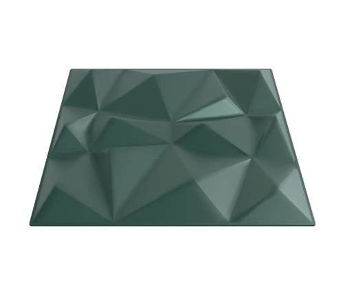 Paneles de pared 12 uds XPS diamanteverde 50x50 cm 3 m²