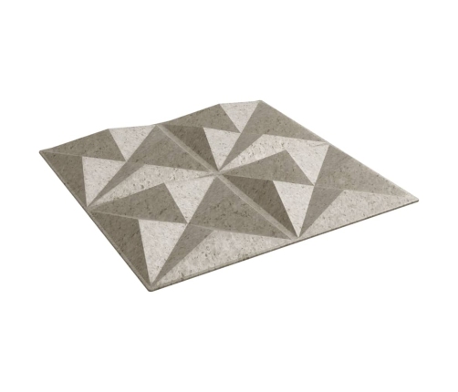 Paneles de pared 12 uds XPS origami Beton 50x50 cm 3 m²