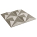 Paneles de pared 12 uds XPS origami Beton 50x50 cm 3 m²