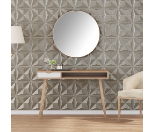 Paneles de pared 12 uds XPS origami Beton 50x50 cm 3 m²