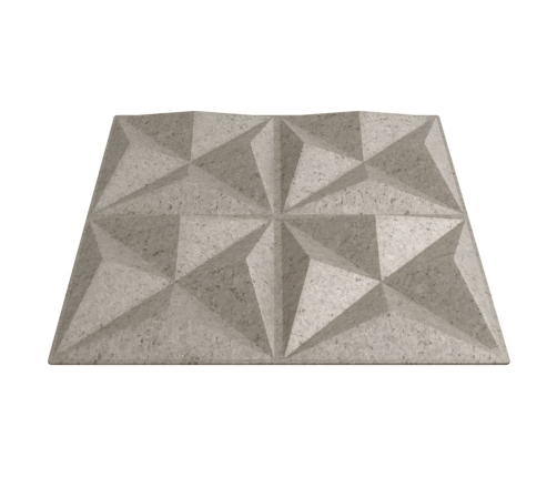 Paneles de pared 24 uds XPS origami Beton 50x50 cm 6 m²