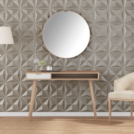 Paneles de pared 24 uds XPS origami Beton 50x50 cm 6 m²