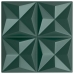 Paneles de pared 24 uds XPS origami verde 50x50 cm 6 m²