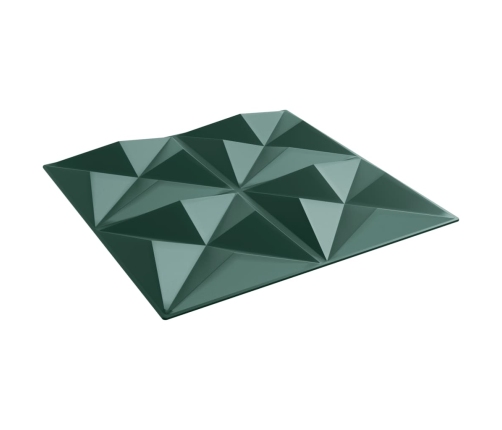 Paneles de pared 24 uds XPS origami verde 50x50 cm 6 m²