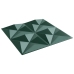 Paneles de pared 24 uds XPS origami verde 50x50 cm 6 m²