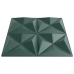 Paneles de pared 24 uds XPS origami verde 50x50 cm 6 m²