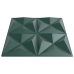 Paneles de pared 48 uds XPS origami verde 50x50 cm 12 m²