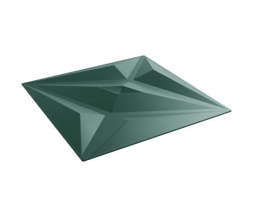 Paneles de pared 12 uds XPS estrella verde 50x50 cm 3 m²