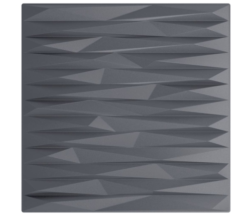 Paneles de pared 12 uds XPS piedra gris 50x50 cm 3 m²