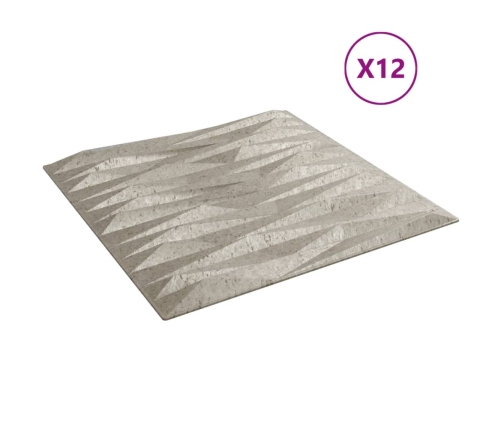 Paneles de pared 12 uds XPS piedra Beton 50x50 cm 3 m²