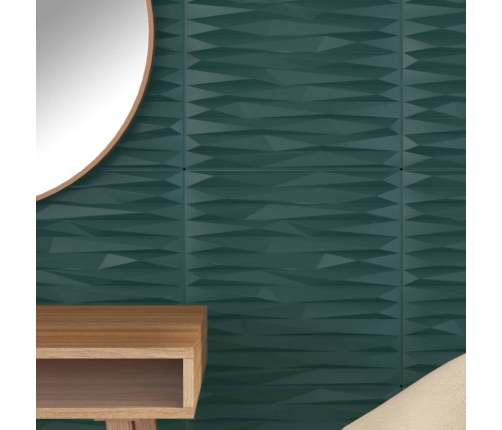 Paneles de pared 12 uds XPS piedra verde 50x50 cm 3 m²