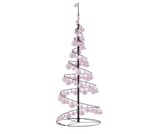 VidaXL LED para árbol de Navidad con bolas 80 LED blanco cálido 120 cm