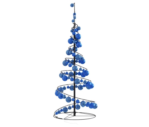 VidaXL LED para árbol de Navidad con bolas 80 LED blanco cálido 120 cm