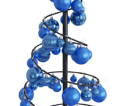 VidaXL LED para árbol de Navidad con bolas 80 LED blanco cálido 120 cm