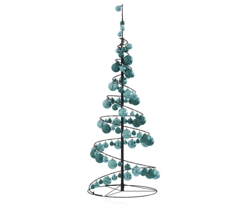 VidaXL LED para árbol de Navidad con bolas 80 LED blanco cálido 120 cm