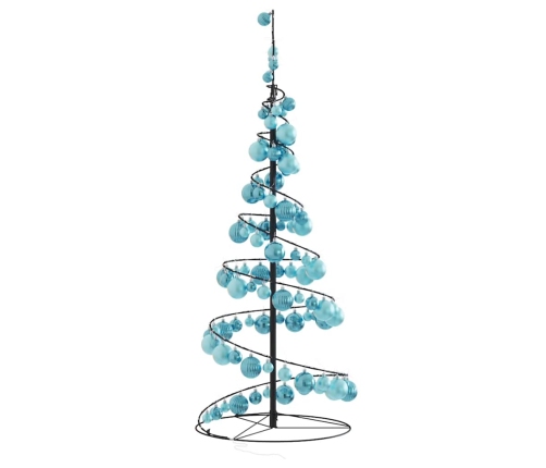 VidaXL LED para árbol de Navidad con bolas 80 LED blanco cálido 120 cm