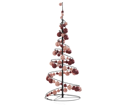 VidaXL LED para árbol de Navidad con bolas 80 LED blanco cálido 120 cm