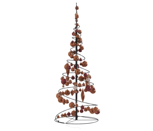 VidaXL LED para árbol de Navidad con bolas 80 LED blanco cálido 120 cm